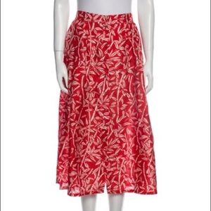 Roseanna - red, silk designer skirt, size 4
